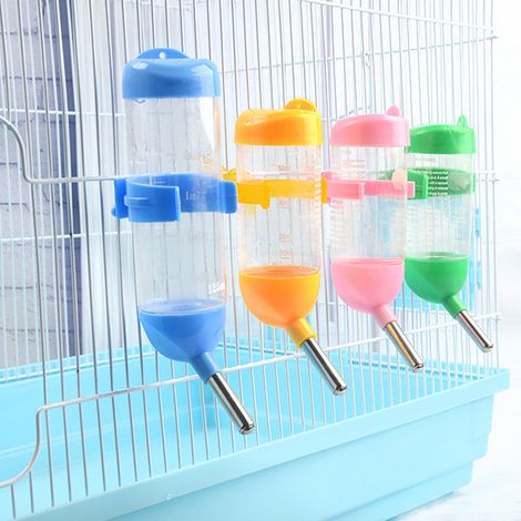 4 Biberon Lapin Biberon Cochon d'Inde Biberon Lapin Nain pour Cage Biberon Rongeur Abreuvoir Lapin Distributeur Eau Lapin Biberon Hamster pour Hamsters Rats Guinées Furets Lapins Petits Animaux 80ML