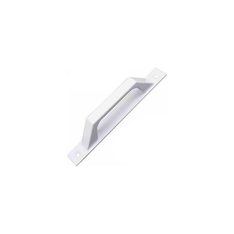 Poignée droite blanche en aluminium pour portes coulissantes ou battantes de passage, 198 x 25 x 40 mm, pratique et confortable (1/5)