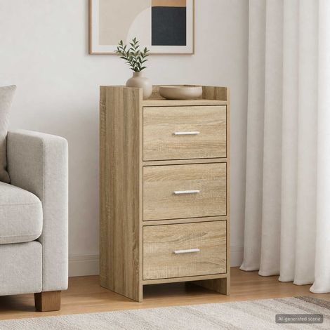 Aparador Roble Sonoma 40 x 36 x 80 cm Madera de ingeniería (1/4)