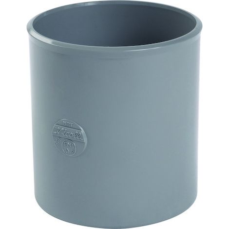 Nicoll – Raccord d'évacuation PVC – Manchon FF – Diamètre 100 mm – Emboîtement facile – PVC lisse pour évacuation eaux usées
