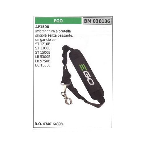 Imbracatura a bretella singola EGO senza passante un gancio per ST 1210E ST1300E