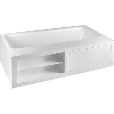 Gessi baignoire Rettangolo, Cristalplant (blanc mat),