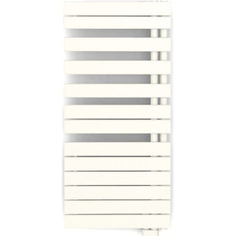 Acova – Sèche-serviette électrique soufflant 1500W – Design asymétrique à droite – Soufflant intégré 1000W – Acier anticorrosion – Fixation murale