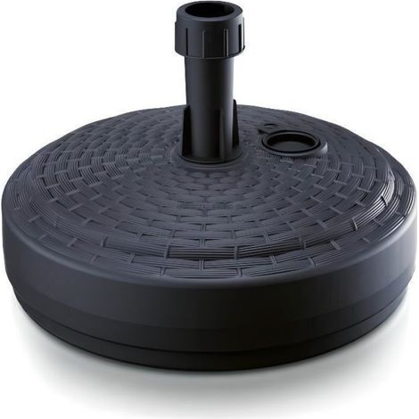 Pied De Parasol - Polyéthylène - 39 X 39 X 13 Cm - Rechargeable Eau Ou Sable - 18 Kg