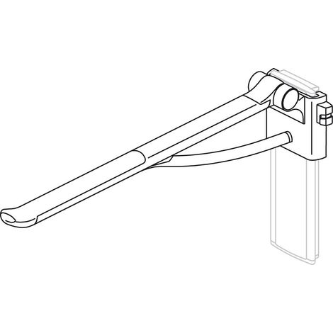 PLUS Sützklappgriff mDä.880mm Links, hö.verst., ohne WS, weiß