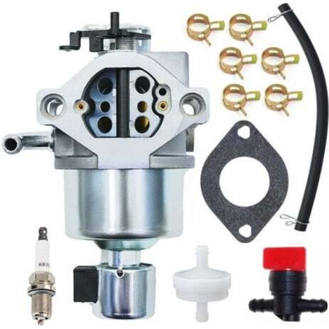 Carburateur 594593 594605 pour tondeuse à gazon 796109 792768 594591 17,5 HP avec joint, bougie d'allumage et kit de tuyau d'huile