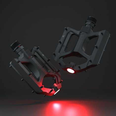 Paar Mountainbike-Pedale aus Aluminiumlegierung mit LED-Beleuchtung, rutschfest mit DU-Lagern für Mountainbiken und Radfahren in der Stadt (1/5)