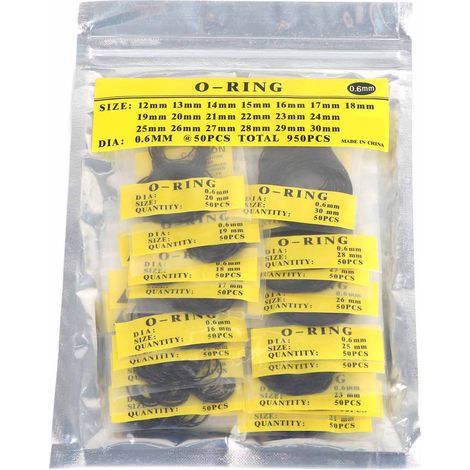 Lot de 950 joints en caoutchouc universels 12mm-30mm pour fond de montre, joints d'étanchéité (0.6mm) (1/5)