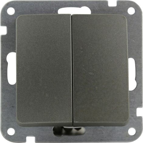 Unitec Kreuzschalter Monaco S204 platin Schalter (1/2)