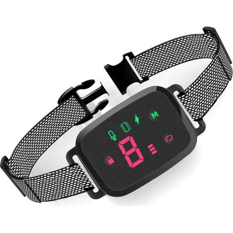 [NEVER USED] Anti-Bark Dog Collar, 3 Modes: Sound/Vibration/Electric Shock, Adjustable 8 Sensitivity Levels, IP67 Waterproof - Black