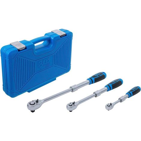 Jeu de Cliquets Extensible 3 pcs - 6,3 mm à 12,5 mm - Acier Résistant et Polyvalent, Zones Difficiles - D-Work