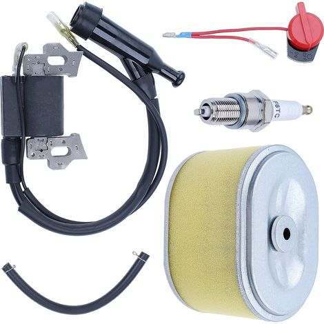Kit de bobine d'allumage GX160 196cc 212cc pour Honda GX120 GX160 GX200 5,5HP 6,5HP Moteur Générateur Tondeuse à gazon avec bougie et filtre à air (1/5)