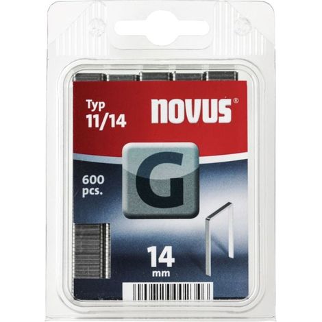 Novus Flachdrahtklammern-Set 1200- bzw. 600-teilig, Typ G, maximale Eintreibtiefe Klammer: 14 mm 600 Stk (1/3)