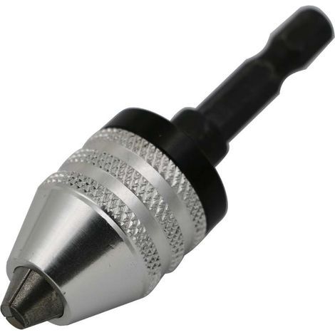 Bohrfutter 0,3 bis 6,5 mm, Schnellspannfutter, Schraubendreherfutter, Schlagschrauberbohrer mit Schnellspannfutter, 1/4"-Bohreradapter, Sechskantschaftfutter (weiß) (1/5)
