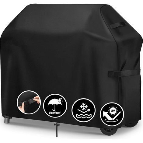 Wasserdichte Grillabdeckung, wetterfest, atmungsaktiv, reißfest, 420D Oxford-Gewebe, Universalgröße 132 x 66 x 109 cm (1/5)