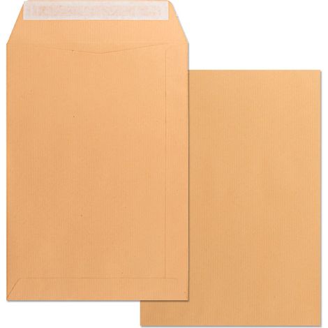 Sobres de Papel, Sobre Bolsa de Papel Kraft, Tamaño Din C4 229 x 324 mm, Sobre de Papel con Tira de Silicona para Invitaciones, Envíos o Almacenaje · m-office (250 uds, 229x324mm) (1/4)
