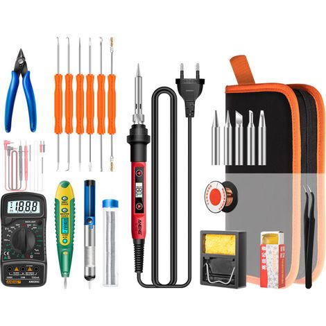 Kit soudure SL102 LCD 60W avec multimètre 25 pièces