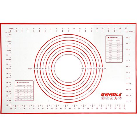 Non-Stick Silicone Baking Mat with Measures 60 x 40 cm, Red (1/5)