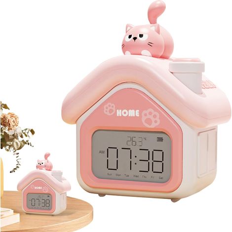 Horloges Réveil Enfant Fille - Affichage LED Dessin Animé Horloge (1/5)