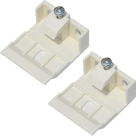 10 supports de fixation blancs pour stores plissés/stores cellulaires, pinces de fixation supportant une charge de 4,00 x 3,50 x 1,70 cm (1/3)