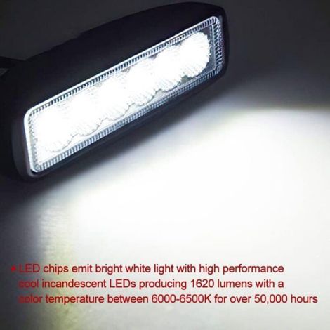 2 Piece Phare de Travail LED,12v 24v Projecteur Spot Phare de Travail Longue Portee LED Phare pour Moto Voiture Camion Tracteur SUV (1/5)