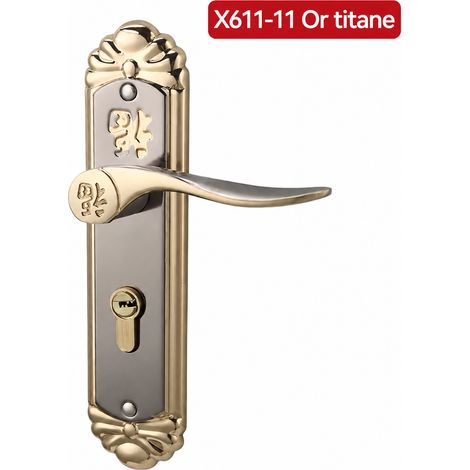 Serrure à poignée mécanique X611-11 en finition titane pour porte intérieure en bois x611-11 1,2 kg – Livraison gratuite