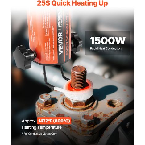 Kit de Chauffage par Induction Magnétique pour Enlever Écrous Rouillés 1500 W, Dégrippeur à Induction Portatif, avec 8 Bobines et C… (1/5)