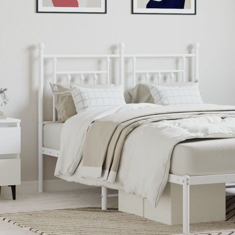 Tête de lit Armoire de tête de lit  métal blanc 120 cm 37820 (1/5)
