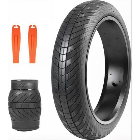 2 Pneus 20x3,0 ETRTO 76-406 Nylon Caoutchouc 25-45 PSI Vélo Électrique VTT Neige