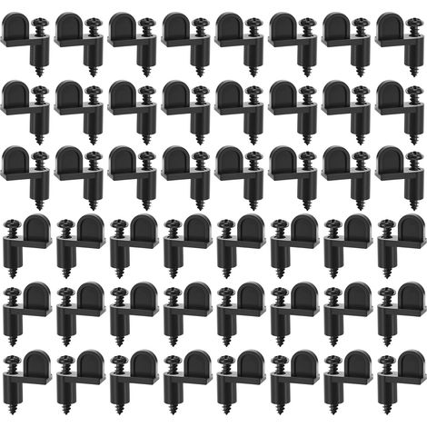 Lot de 48 clips de fenêtre en nylon avec vis en acier inoxydable pour installation à la maison, accessoires de quincaillerie de fenêtre légers (1/5)