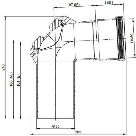 ATEC Kontroll-Bogen 87 Grad DN 80 , 1301 (1/3)