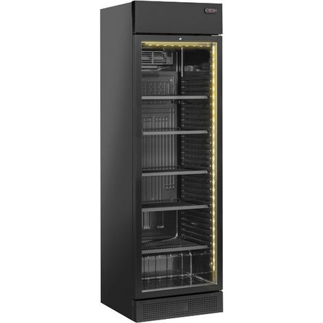 Réfrigérateur à boissons 372L avec porte vitrée 5 étagères LED jaune serrure - TKG 408 CB - Cool Head (1/5)