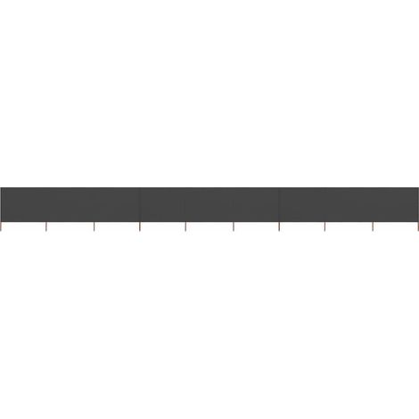 Paravent 9 panneaux Tissu 1200 x 80 cm Anthracite (1/5)