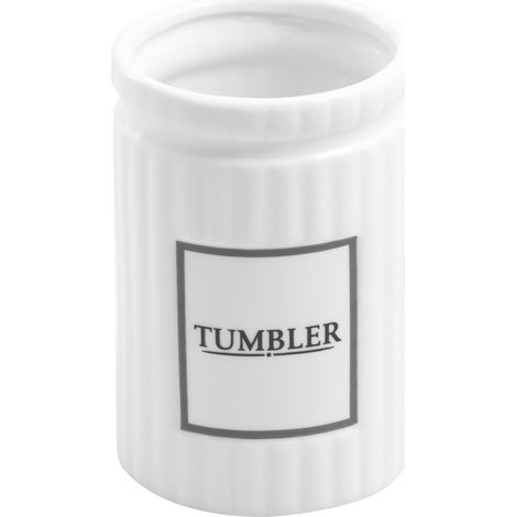 AWD INTERIOR Vaso para cepillo de dientes blanco Lorenzo 1364 (1/2)