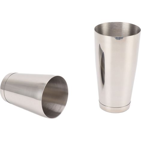 Cocktailshaker aus Edelstahl 304, 2-teilig, für Barkeeper, mit verspiegelter Oberfläche und integriertem Sockel. (1/5)