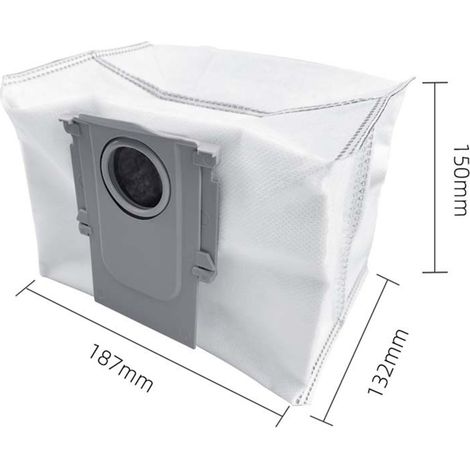 Lot de 6 sacs à poussière pour aspirateur robot G20 Q5 Q7 T8 Plus G10S Pure PRO (blanc), en charbon actif, pour un gain de temps et d'efforts. (1/5)