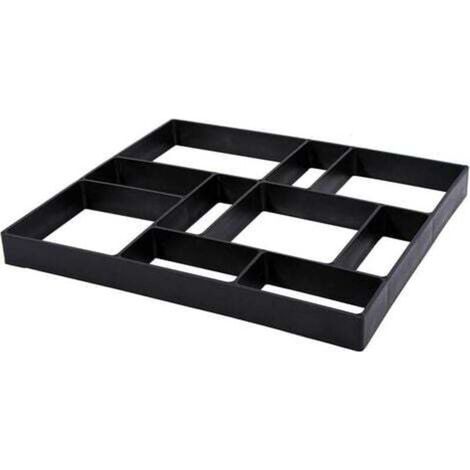 Garden Concrete Paver Mold, DIY Concrete Mold, Reusable Iron Concrete Mold, Paving Mold, Concrete Slab Mold, Concrete Pathway Mold for Driveway, Terrace, Patio, Garden, 45 x 40 x 4 cm, Black