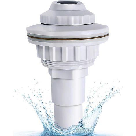 Buse d'aspiration réglable pour piscine avec raccord 32/38mm pour piscines à paroi en acier