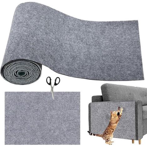 Alfombrilla rascadora para gatos, Poste rascador para gatos para el sofá, Alfombrilla rascadora de pared ajustable, 40 x 100 cm (1/5)