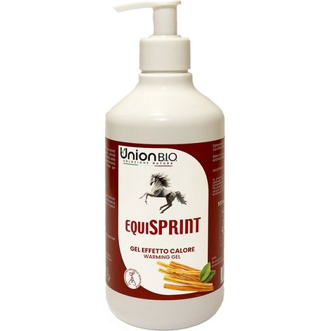 EQUISPRINT Gel naturale ad azione termo-attivante e riscaldante per cavalli sportivi 500 ml