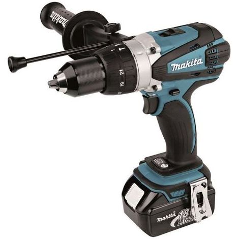 MAKITA DHP458RTJ 18V LXT Combi Drill With 2 x 5.0ah Batteries
