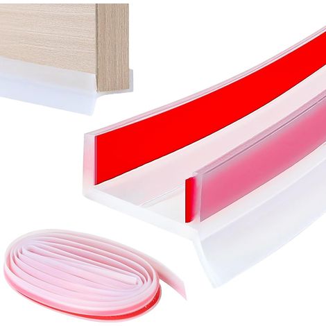 Plinth Seal for Kitchen Profile, 3 Metres for Kitchen Skirting Boards, for Thickness 15 mm, 16 mm, 17 mm Protection Skirting Boards, for Doors (Transparent) (1/5)