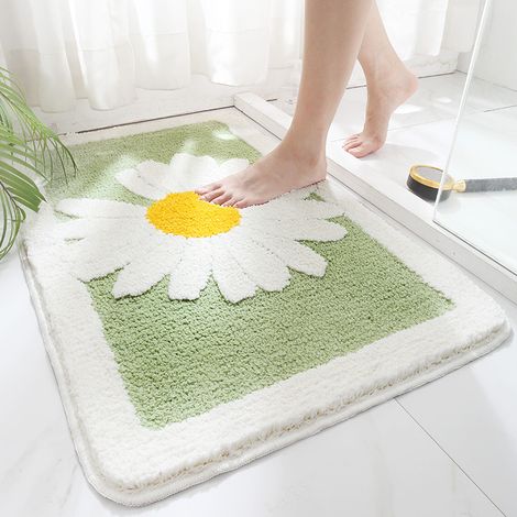 Tapis de sol moelleux, tapis de porte de toilette absorbant et antidérapant pour salle de bain, tapis de porte pour chambre à coucher, tapis de sol pour salle de bain, 8050cm. (1/5)