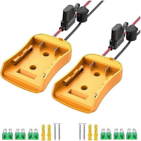 Compatible avec l'adaptateur pour voiture jouet électrique 20262 (pack 20), le kit de conversion de batterie pour voiture jouet électrique avec fusible, interrupteur et fils. (1/5)