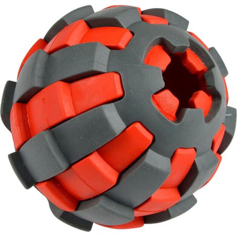 Distributeur de jouets pour chien « balle » 7 cm rouge (1/5)