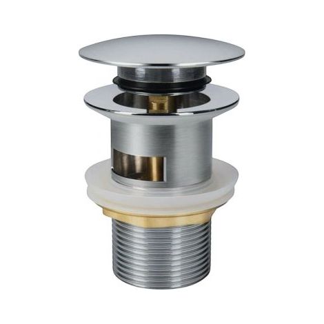Piletta scarico click clack universale 1/4'' Argento tappo lavabo lavello 59601