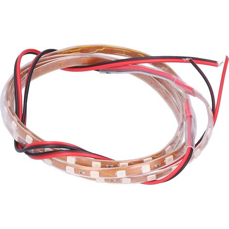 Bande LED 90cm 90 puces lumineuses éclairage d'ambiance décoratif 12V universel pour voiture moto lumière rouge (1/5)