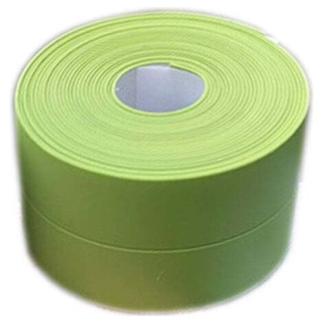 Pair (2 pièces Vert)Plinthe souple - Bande d'extrémité pour cuisine et salle de bain 38 mm 3,2 m, joint auto-adhésif, bande pliante flexible, joint d'étanchéité (1/4)