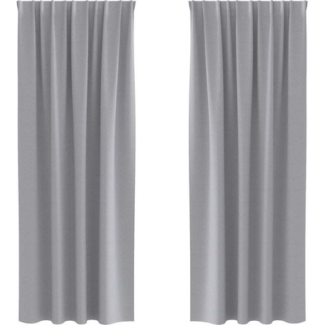 Maison Exclusive - Verdunkelungs-Vorhänge mit Ringen 2 pcs Hellgr