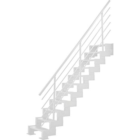 Scala dritta metallo 8 gradini - Altezza raggiungibile 1,80 a 2,25m - Larghezza 56cm - Altezza regolabile - M-MINI/I/SNMBLA-8